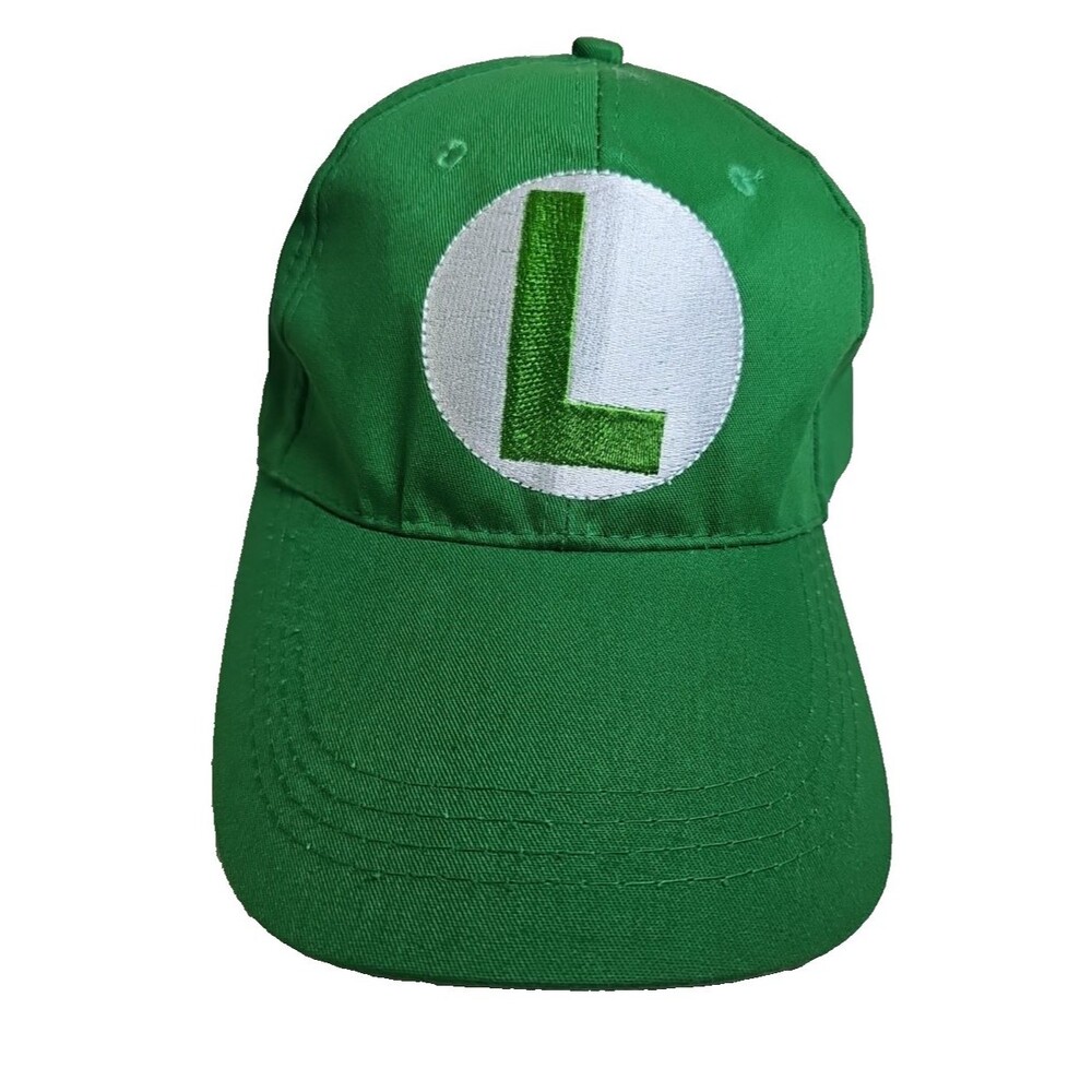Mario Bros Luigi Hat Green One Size Buckle Adjustable New